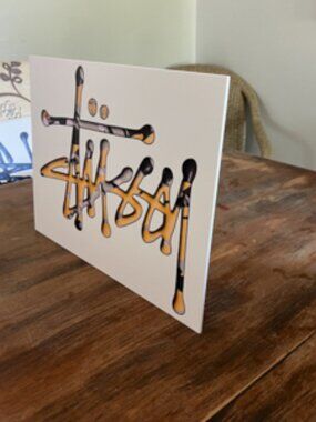 Custom STUSSY Camo Logo Wall Sign | 12x16 Digitally Printed PVC Board Art
